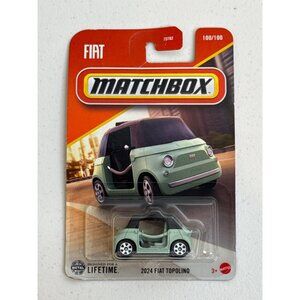 Matchbox Car 2024 Fiat Topolino Toy Race Cars Kids Gift Diecast Metal 1 64 Green